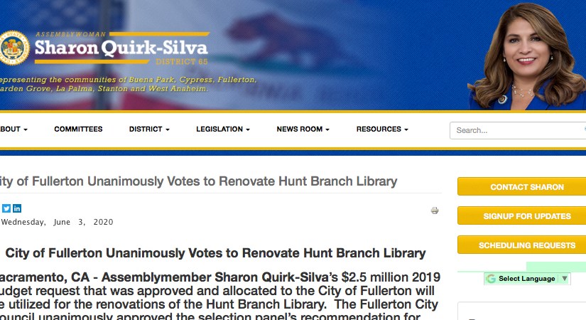 Quirk-Silva Celebrates City Council Vote on Hunt&nbsp;Library